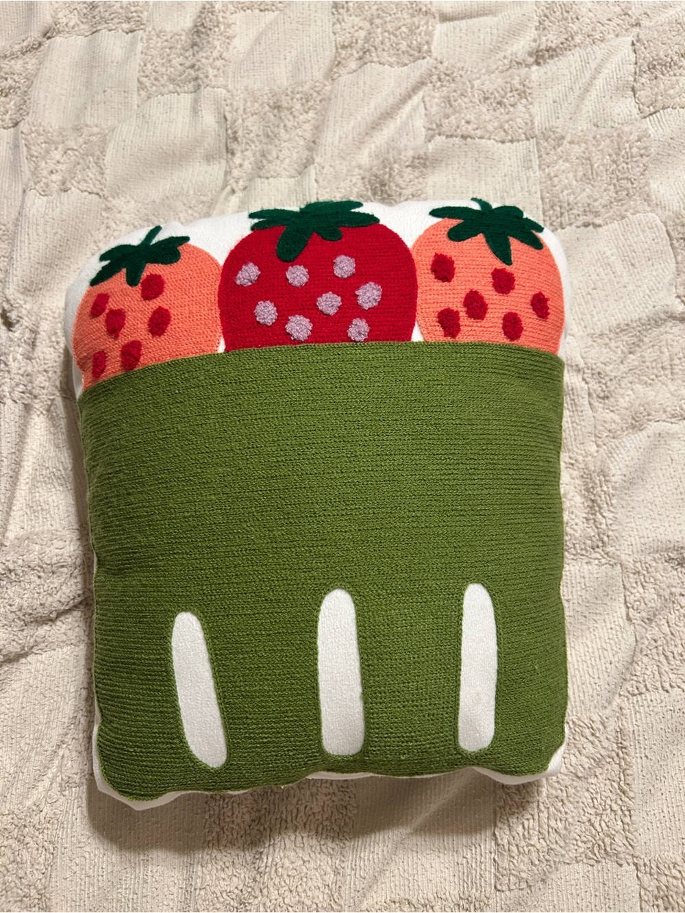 Target Green and Red Strawberry Accent Pillow